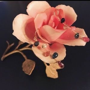 Dainty like a roses petals  handmade wire wrapped.